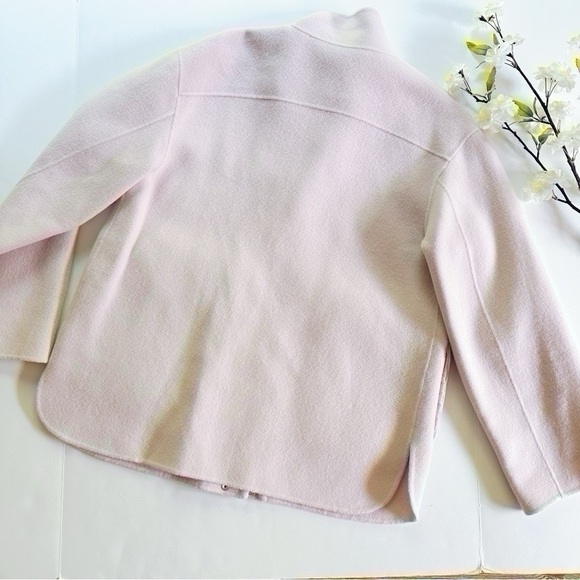 NEW Theory Double Face Wool & Cashmere Utility Coat Rosewood - Picture 3 of 9